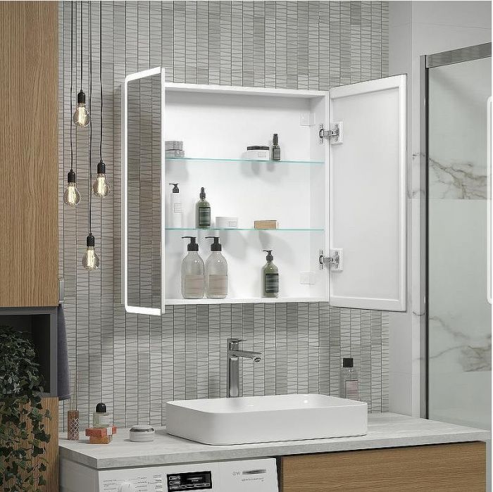 Зеркальный шкаф Reflexion Chill 800х800 RF2315CH с подсветкой Белый матовый