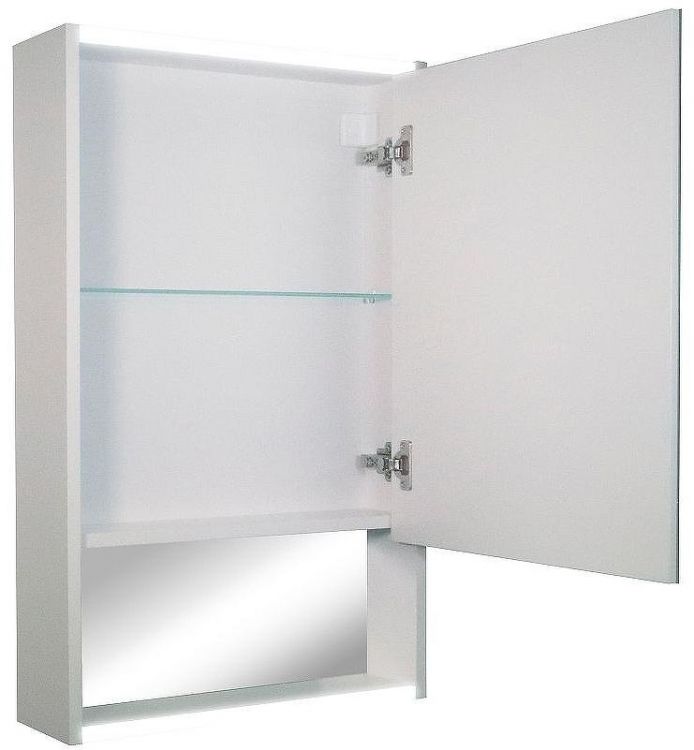 Зеркальный шкаф Reflexion Box 600х800 RF2422WH с подсветкой Белый матовый