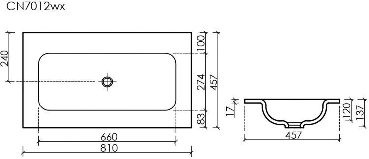Раковина накладная SANCOS Grace прямоугольная без отверстия под смеситель, 810x457x137мм, цвет белый, CN7012wx Раковина накладная SANCOS Grace прямоугольная без отверстия под смеситель, 810x457x137мм, цвет белый, CN7012wx