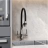 Смеситель для кухни Sancos Orta с гибким изливом, цвет хром/черный, SC4008CH