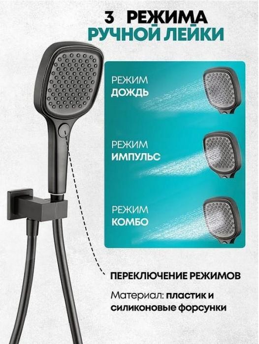Душевая система Grocenberg GB5040BG с термостатом Графит