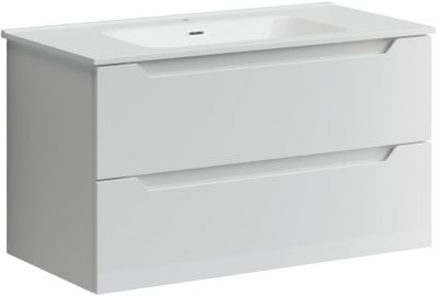 Тумба подвесная SANCOS под раковину Norma 2.0, белый глянец 890х450х500, NR2.090W
