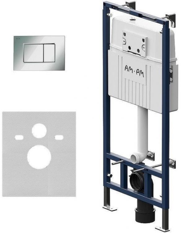 Инсталляция AM.PM MasterFit I012710.0251 для унитаза с клавишей смыва Хром глянцевый