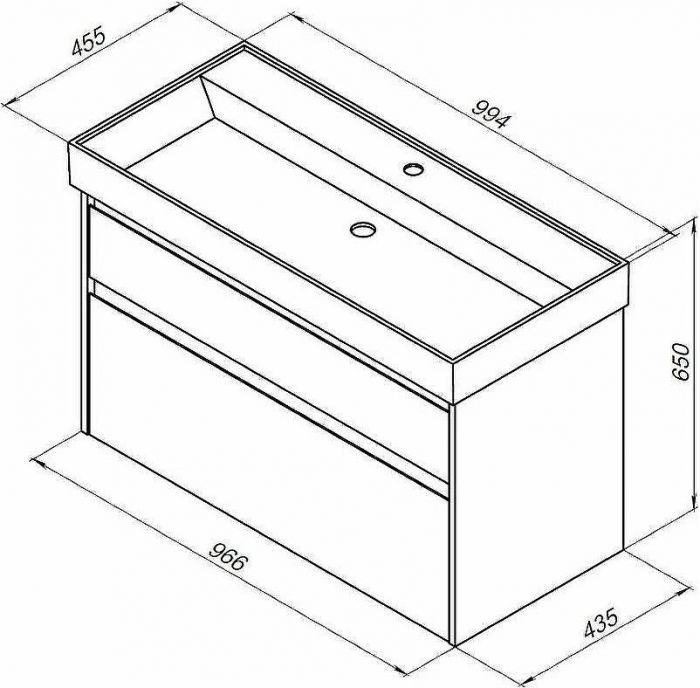 Тумба под раковину Aquanet Nova Lite Slim Synergy 100 249957 подвесная Дуб рустикальный