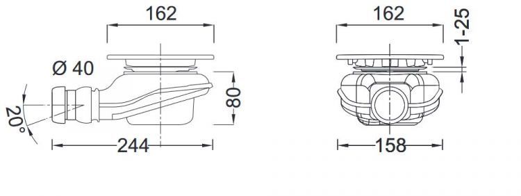 Сифон для душевого поддона Jacob Delafon e78260 Сифон для душевого поддона Jacob Delafon e78260