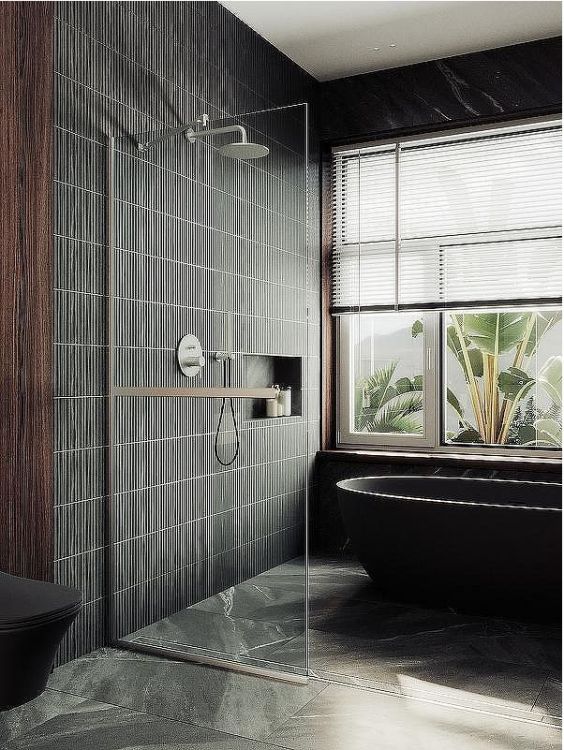 Душевая перегородка Maybah Glass MGD-732-5у 890x1950 в узком профиле Хром матовый стекло прозрачное