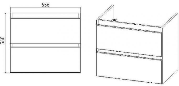Тумба под раковину VIANT Мальта 70 VMAL70COBEL-T2YP подвесная Белая Тумба под раковину VIANT Мальта 70 VMAL70COBEL-T2YP подвесная Белая