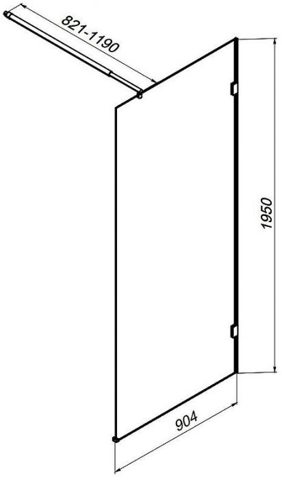 Душевая перегородка AM.PM X-Joy 90 W94WI-90-F1-MTE профиль Хром матовый стекло прозрачное