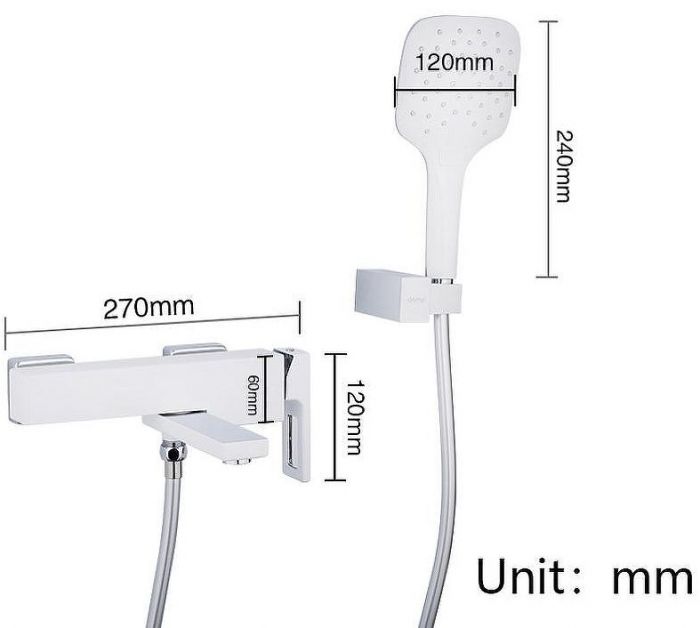 Смеситель для ванны Gappo G17-8 G3217-8 Белый Хром