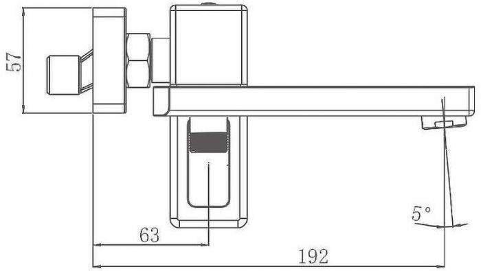 Смеситель для ванны Gappo G17-8 G3217-8 Белый Хром
