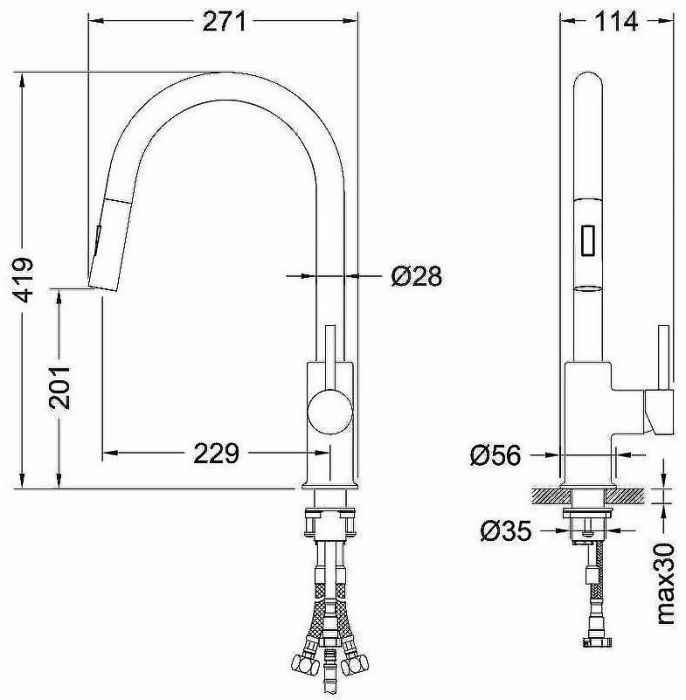 Смеситель для кухни Aquatek Европа AQ1384CR Хром