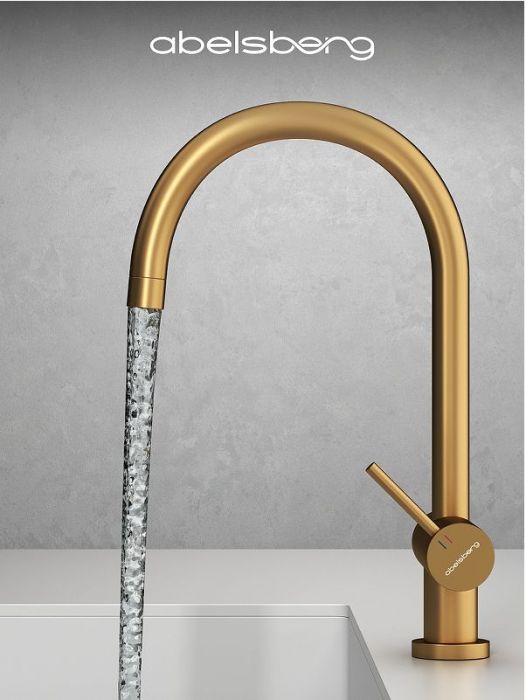 Смеситель для кухни Abelsberg Aera AWF70029BG цвет Королевское золото