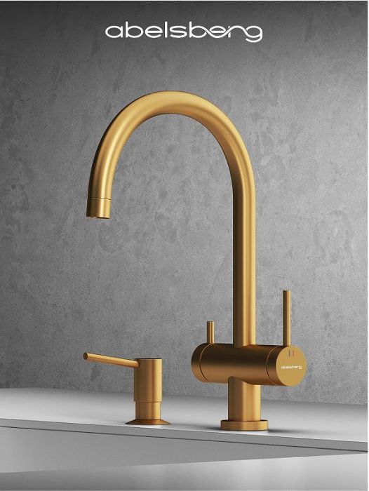 Смеситель для кухни Abelsberg Aera AWF70029BG цвет Королевское золото