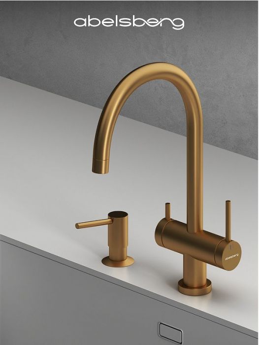 Смеситель для кухни Abelsberg Aera AWF70029BG цвет Королевское золото