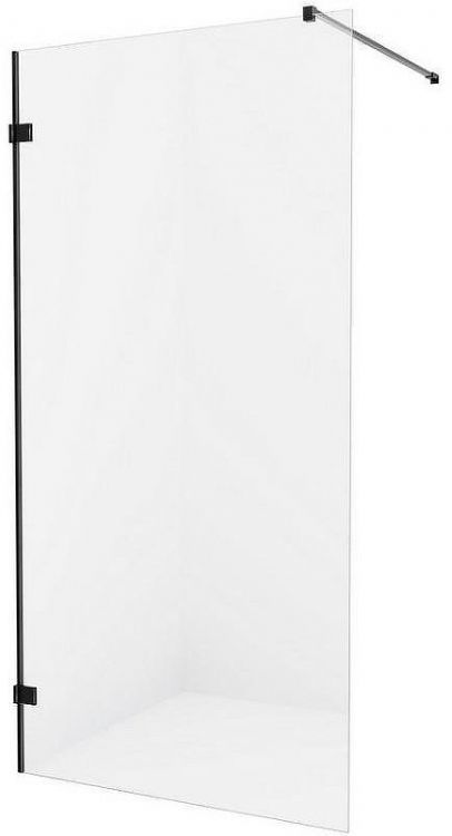 Душевая перегородка New Trendy Avexa Black 90 EXK-1806 профиль Черный стекло прозрачное