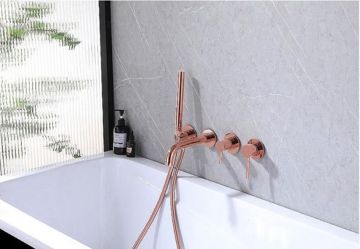 Смеситель для ванны Abber Wasser Kreis AF8130RG Розовое золото