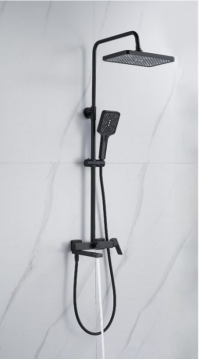 Душевая система Knotlor Stable KN-23/BL цвет Матовый черный