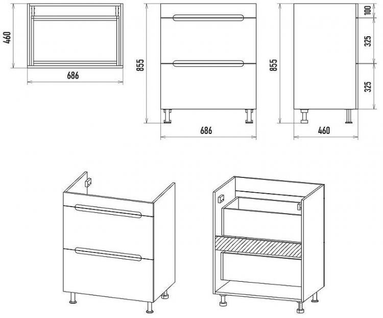 Тумба с раковиной Misty Байкал 130 L УТ000014752 Белая