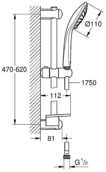 Душевой гарнитур Grohe Euphoria 27230001 Хром
