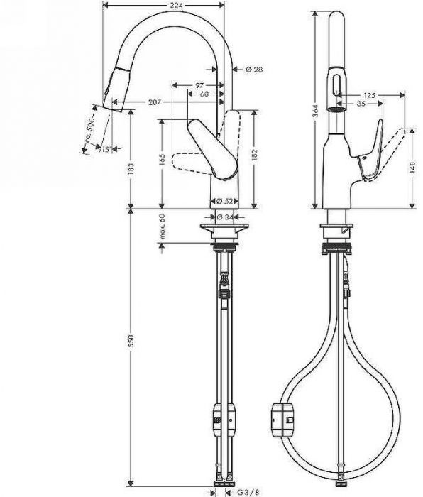 Смеситель для кухни Hansgrohe Focus M429-H180 71801000 Хром