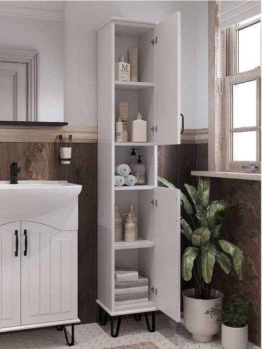 Шкаф пенал DIWO Сочи 30 00-00001267 цвет Белый