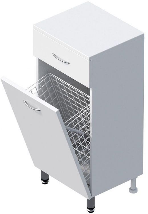 Тумба Onika Каприз 40 404014 с бельевой корзиной цвет Белый