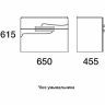 Тумба Edelform Нота 65, с/2ящ, ум. Оскар 65, серый [35832]