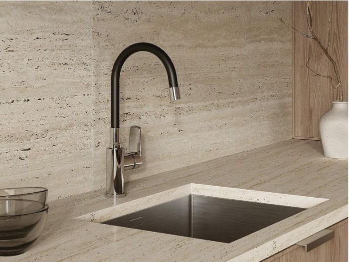 Смеситель для кухни Cersanit Moduo 64842 Хром Черный