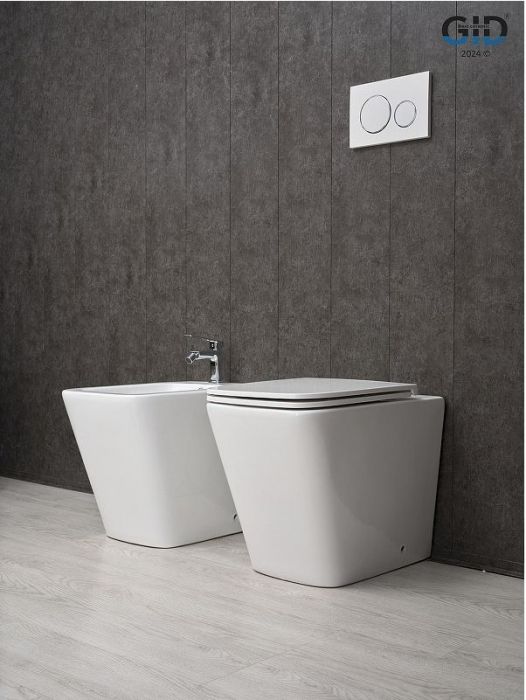 Унитаз Gid Cuadrado TRS-264 62240Y приставной цвет Белый с сиденьем Микролифт