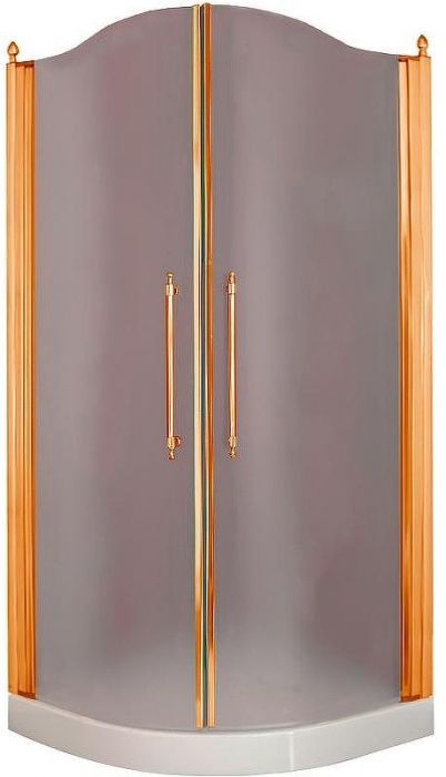 Душевой уголок Migliore Diadema 90x90 22680 профиль Бронза стекло матовое