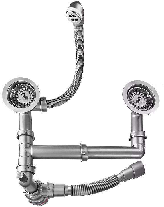 Сифон для кухонной мойки Bettoserb 125335 цвет Серый Сифон для кухонной мойки Bettoserb 125335 цвет Серый