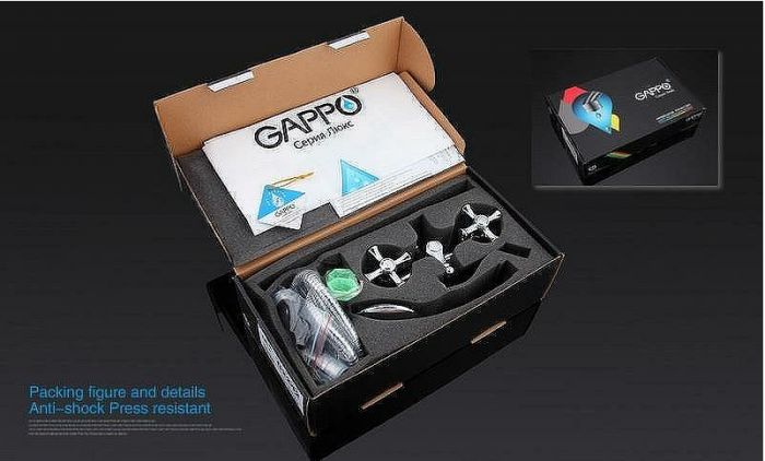 Смеситель для ванны Gappo G2242 универсальный Хром