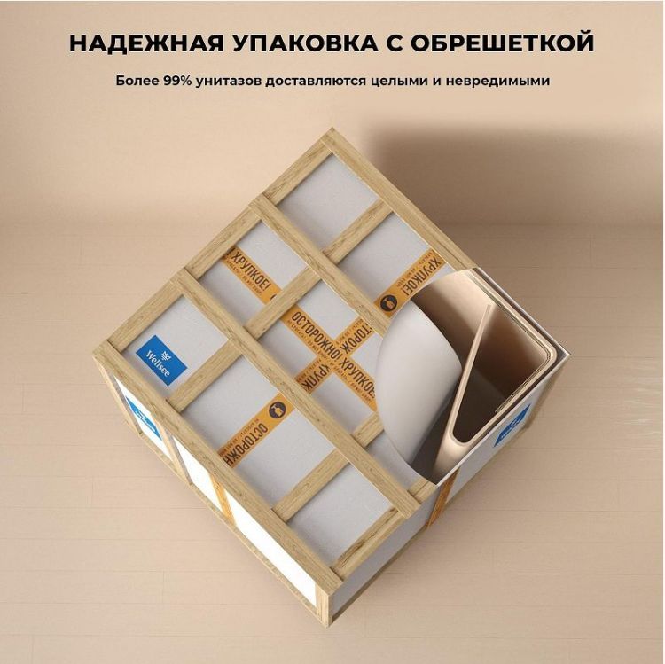 Унитаз Wellsee Chalice Perfection 182608001 подвесной цвет Белый матовый с сиденьем Микролифт