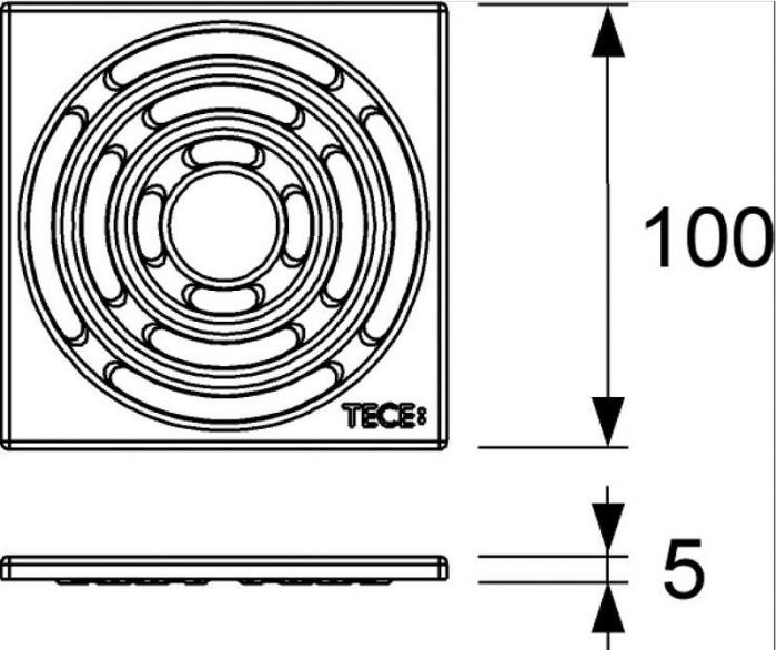 Душевой трап Tece Drainpoint 110 KDP-S110 с решеткой Хром