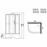 Душевая кабина Niagara Classic 120x80 R NG-2510-14RG с гидромассажем