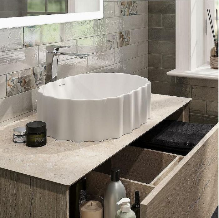 Раковина Kerama Marazzi Artbasin Conchiglia 50 CC.wb.50\WHT Белая глянцевая