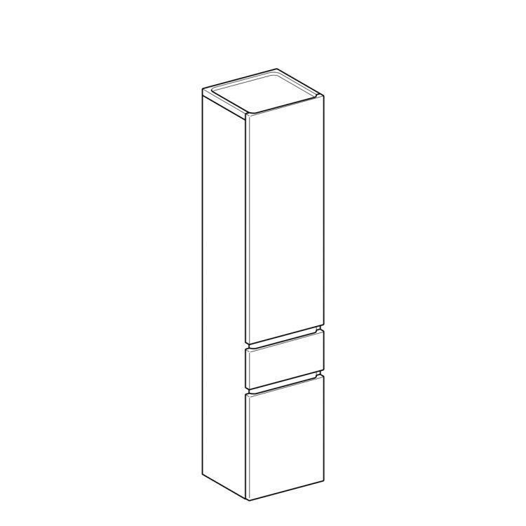 Пенал для ванной Geberit Renova Nr. 1 Plan, 39x36, темно-серый матовый [869001000]