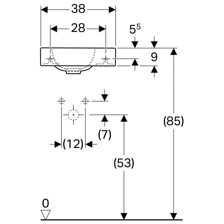 Раковина Geberit iCon XS, 124736000
