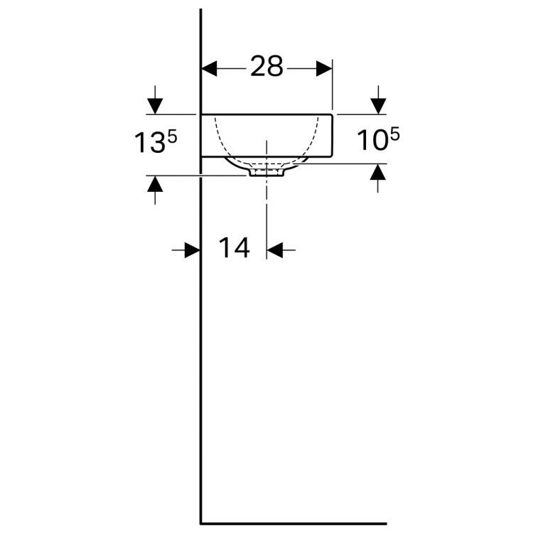 Раковина Geberit iCon XS, 124736000
