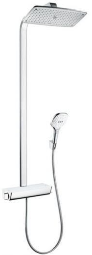 Hansgrohe Raindance Select 360 Showerpipe Душевая система, с верхним душем 36х19см, термостатический смеситель , с ручным душем, цвет: хром/белый