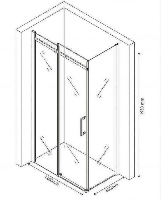 Душевой уголок Berges Melita 120х80 061017 профиль Хром стекло прозрачное