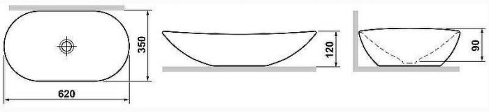 Раковина-чаша Laguraty 62 3218G-1 Белая