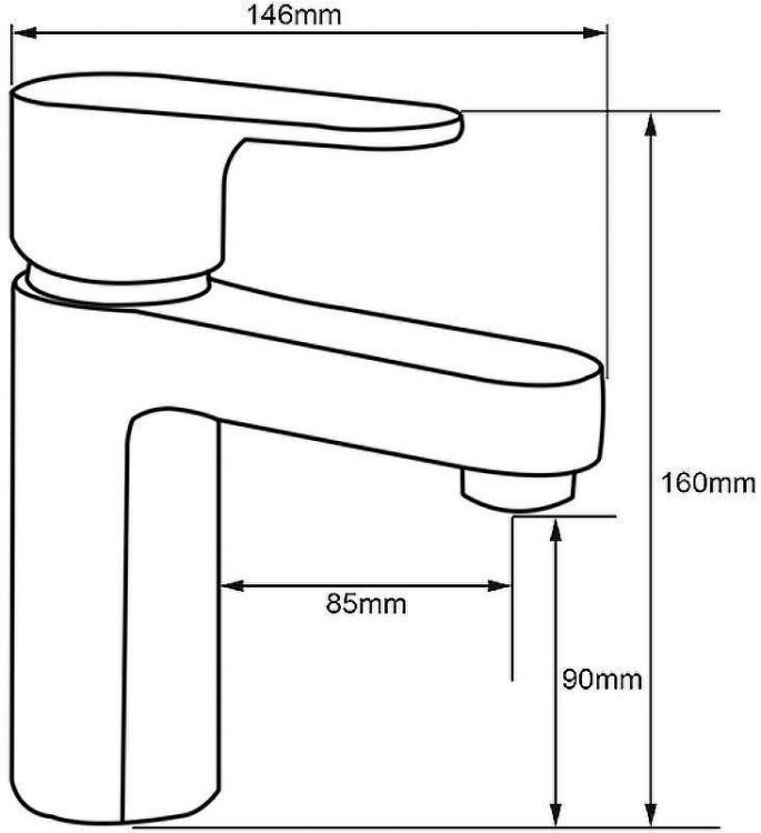 Смеситель для раковины Melodia della vita Rock MDV35220 Хром Смеситель для раковины Melodia della vita Rock MDV35220 Хром