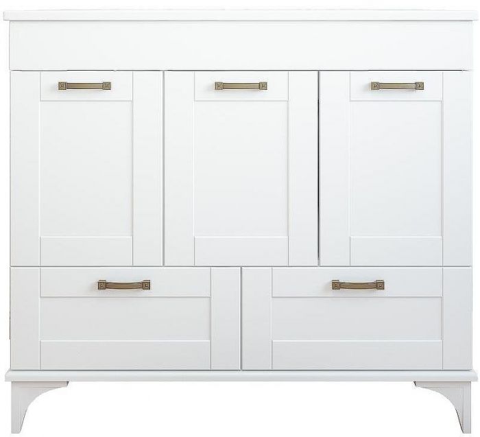 Тумба с раковиной Sanflor Ванесса 95/2 С15328 Белая матовая