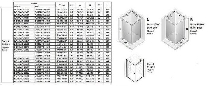 Душевой уголок New Trendy New Soleo Black 90х120 D-0231A/D-0149B профиль Черный стекло прозрачное