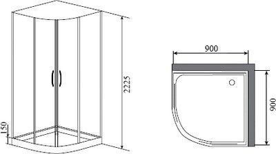 Душевая кабина Timo Ilma 909