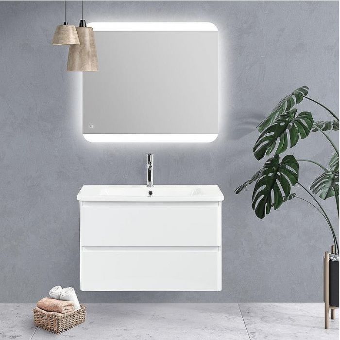 Тумба под раковину BelBagno 105 ALBANO-CER-1050-2C-SO-BL подвесная Bianco Lucido