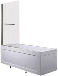 Шторка на ванну 1MarKa 82x150 Р-02 профиль Хром стекло прозрачное