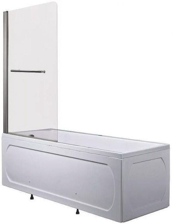 Шторка на ванну 1MarKa 82x150 Р-02 профиль Хром стекло прозрачное