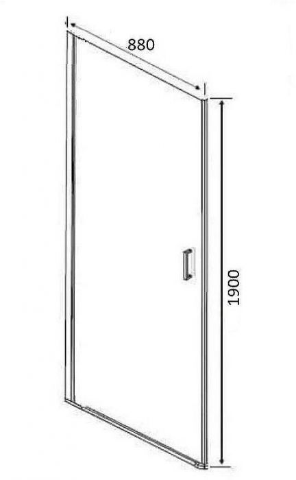 Душевая дверь Orange E05-090tcr 90х190 профиль Хром стекло прозрачное